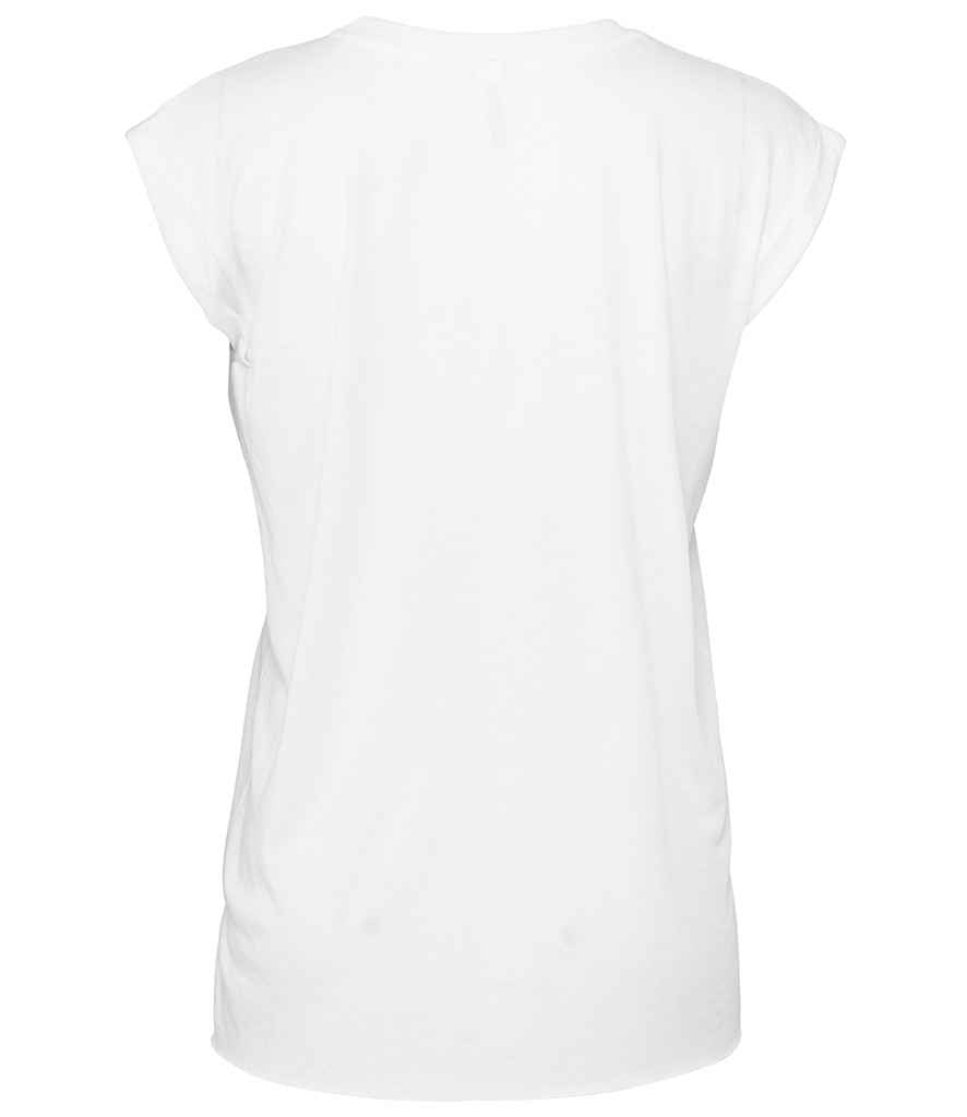 Bella Ladies Flowy Rolled Cuff Muscle T-Shirt in by Bella+Canvas — Custom branded clothing by Print Press, featuring premium embroidery produced in our specialist print lab in the UK.