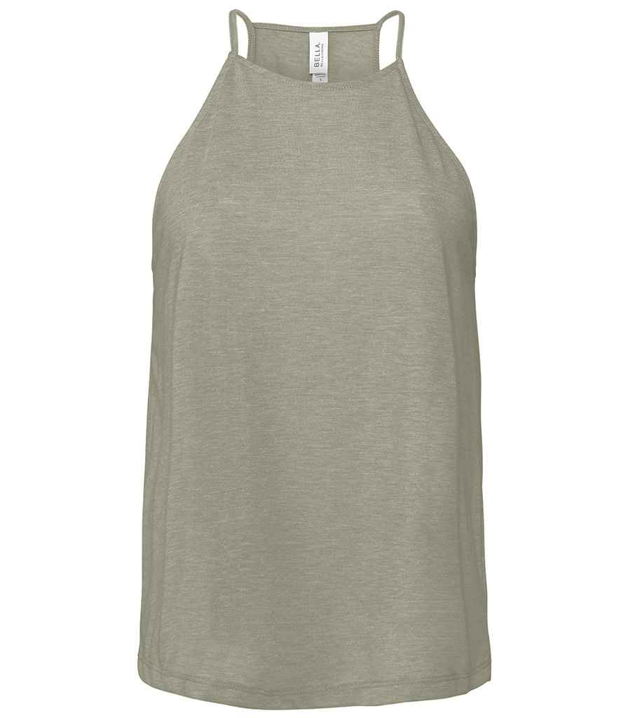 Bella Ladies Flowy High Neck Tank Top in by Bella+Canvas — Custom branded clothing by Print Press, featuring premium embroidery produced in our specialist print lab in the UK.