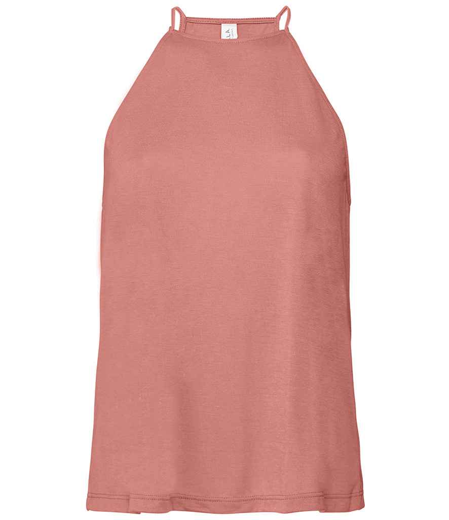 Bella Ladies Flowy High Neck Tank Top in by Bella+Canvas — Custom branded clothing by Print Press, featuring premium embroidery produced in our specialist print lab in the UK.