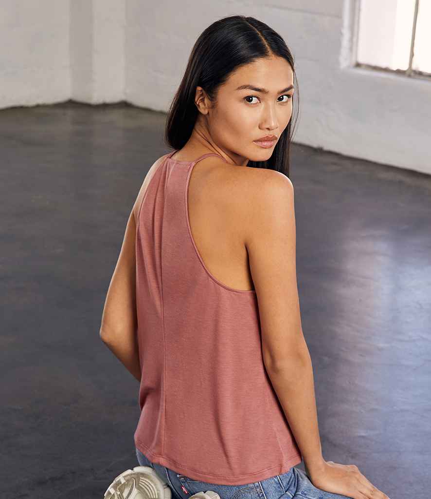 Bella Ladies Flowy High Neck Tank Top in by Bella+Canvas — Custom branded clothing by Print Press, featuring premium embroidery produced in our specialist print lab in the UK.