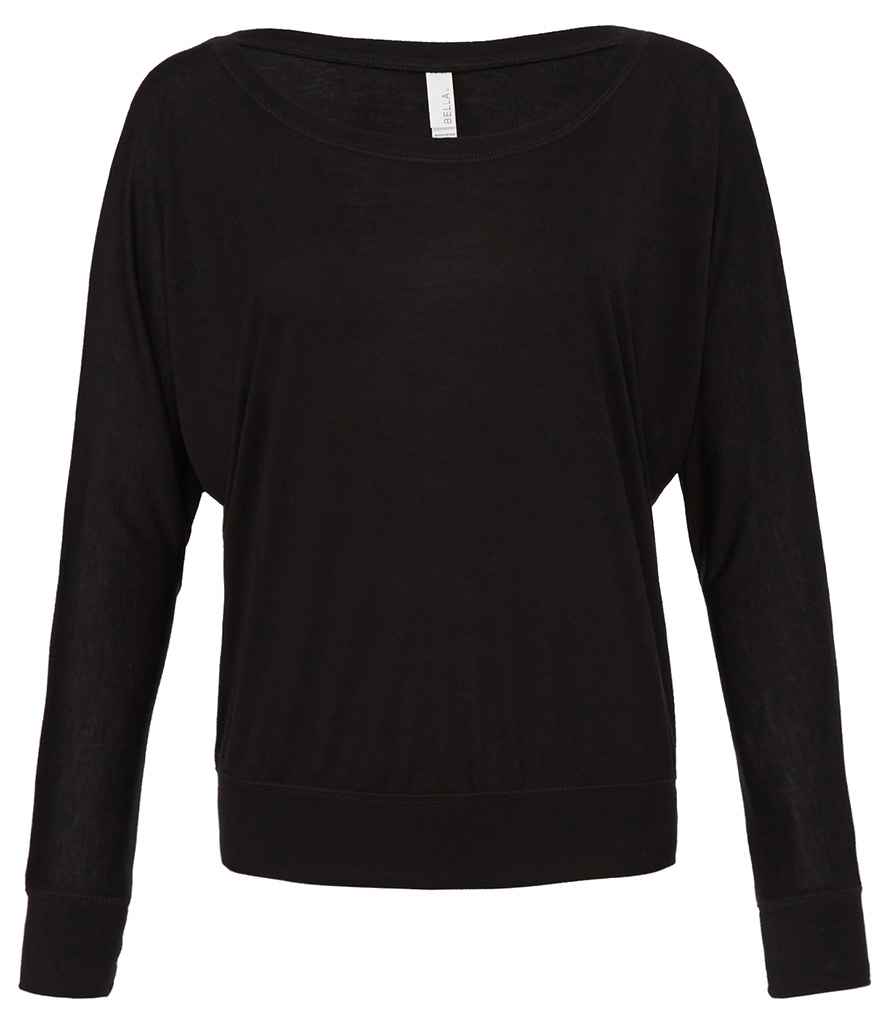 Bella Ladies Flowy Long Sleeve T-Shirt in by Bella+Canvas — Custom branded clothing by Print Press, featuring premium embroidery produced in our specialist print lab in the UK.