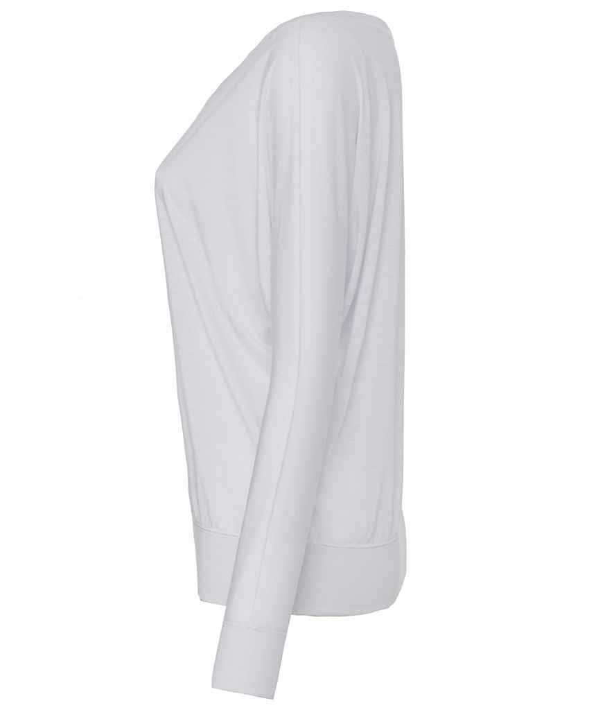 Bella Ladies Flowy Long Sleeve T-Shirt in by Bella+Canvas — Custom branded clothing by Print Press, featuring premium embroidery produced in our specialist print lab in the UK.