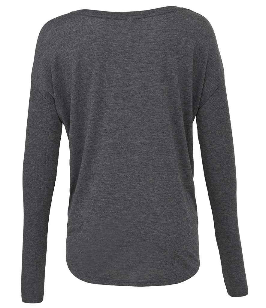 Bella Ladies Flowy 2x1 Long Sleeve T-Shirt in by Bella+Canvas — Custom branded clothing by Print Press, featuring premium embroidery produced in our specialist print lab in the UK.