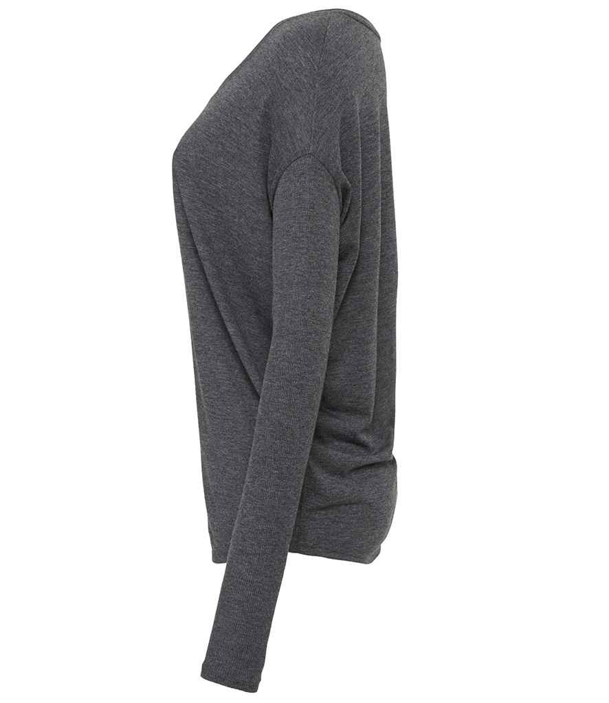 Bella Ladies Flowy 2x1 Long Sleeve T-Shirt in by Bella+Canvas — Custom branded clothing by Print Press, featuring premium embroidery produced in our specialist print lab in the UK.