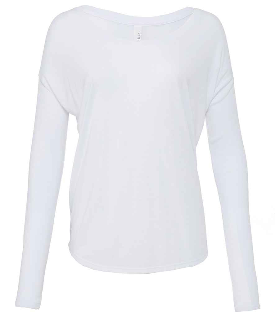 Bella Ladies Flowy 2x1 Long Sleeve T-Shirt in by Bella+Canvas — Custom branded clothing by Print Press, featuring premium embroidery produced in our specialist print lab in the UK.