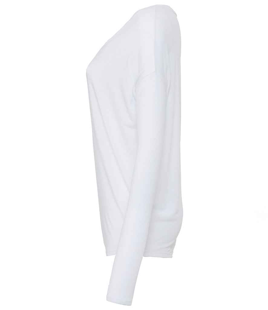 Bella Ladies Flowy 2x1 Long Sleeve T-Shirt in by Bella+Canvas — Custom branded clothing by Print Press, featuring premium embroidery produced in our specialist print lab in the UK.