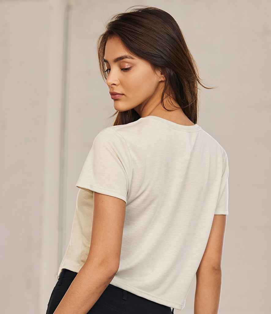 Bella Ladies Flowy Cropped T-Shirt in by Bella+Canvas — Custom branded clothing by Print Press, featuring premium embroidery produced in our specialist print lab in the UK.