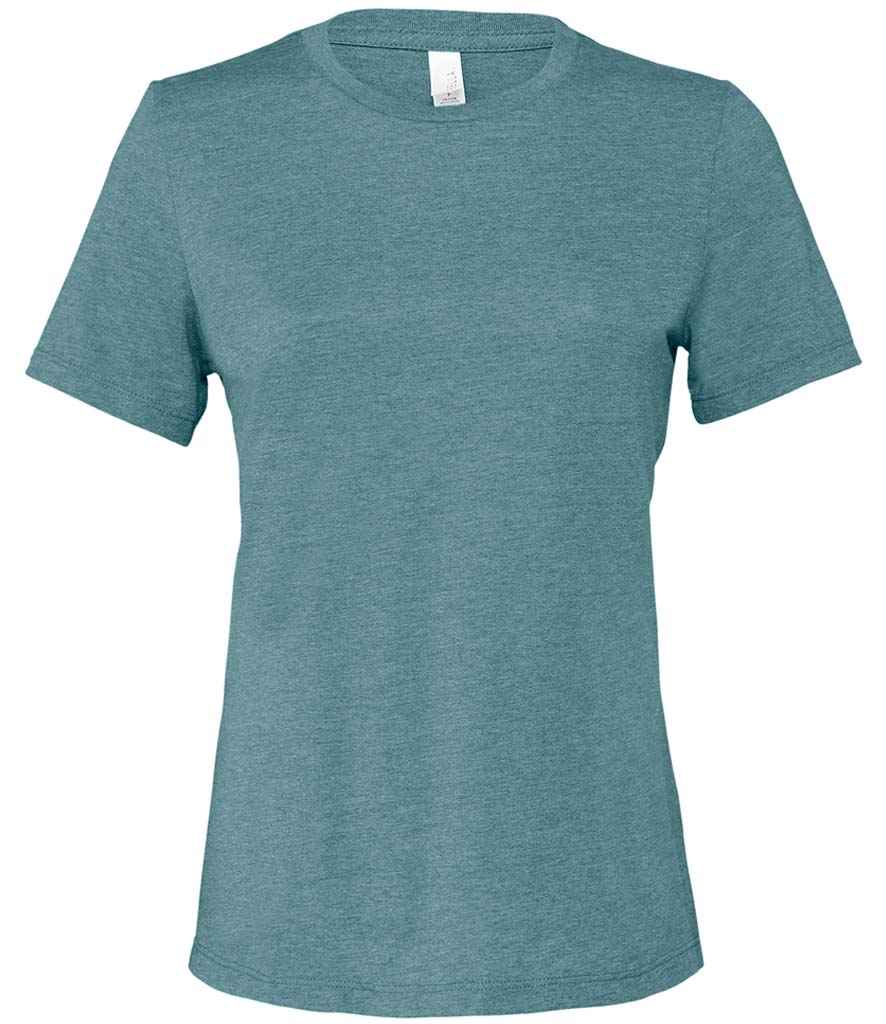 Bella Ladies Relaxed CVC T-Shirt in Heather Deep Teal by Bella+Canvas — Custom branded clothing by Print Press, featuring premium embroidery produced in our specialist print lab in the UK.