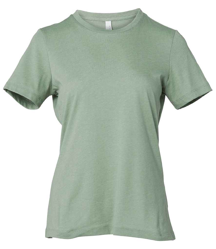 Bella Ladies Relaxed CVC T-Shirt in Heather Sage Green by Bella+Canvas — Custom branded clothing by Print Press, featuring premium embroidery produced in our specialist print lab in the UK.