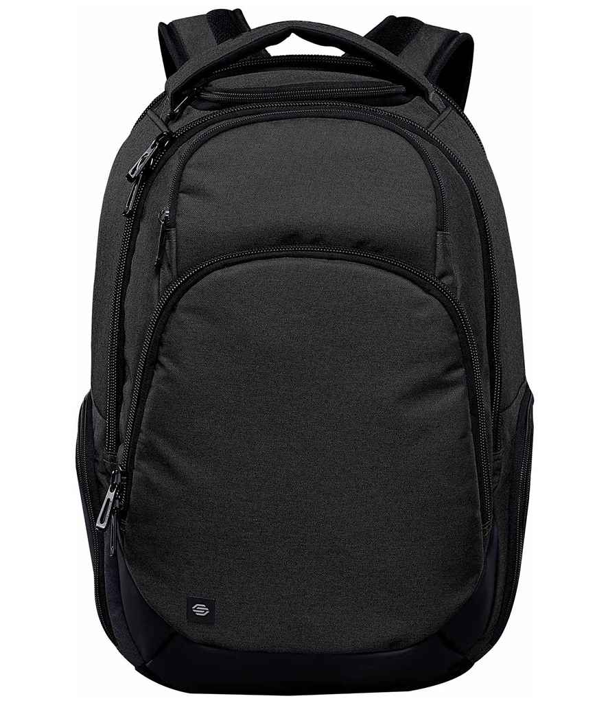 Stormtech Madison Commuter Backpack in ONE Black by Stormtech — Custom branded clothing by Print Press, featuring premium embroidery produced in our specialist print lab in the UK.