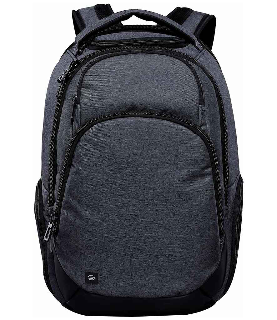 Stormtech Madison Commuter Backpack in ONE Carbon by Stormtech — Custom branded clothing by Print Press, featuring premium embroidery produced in our specialist print lab in the UK.