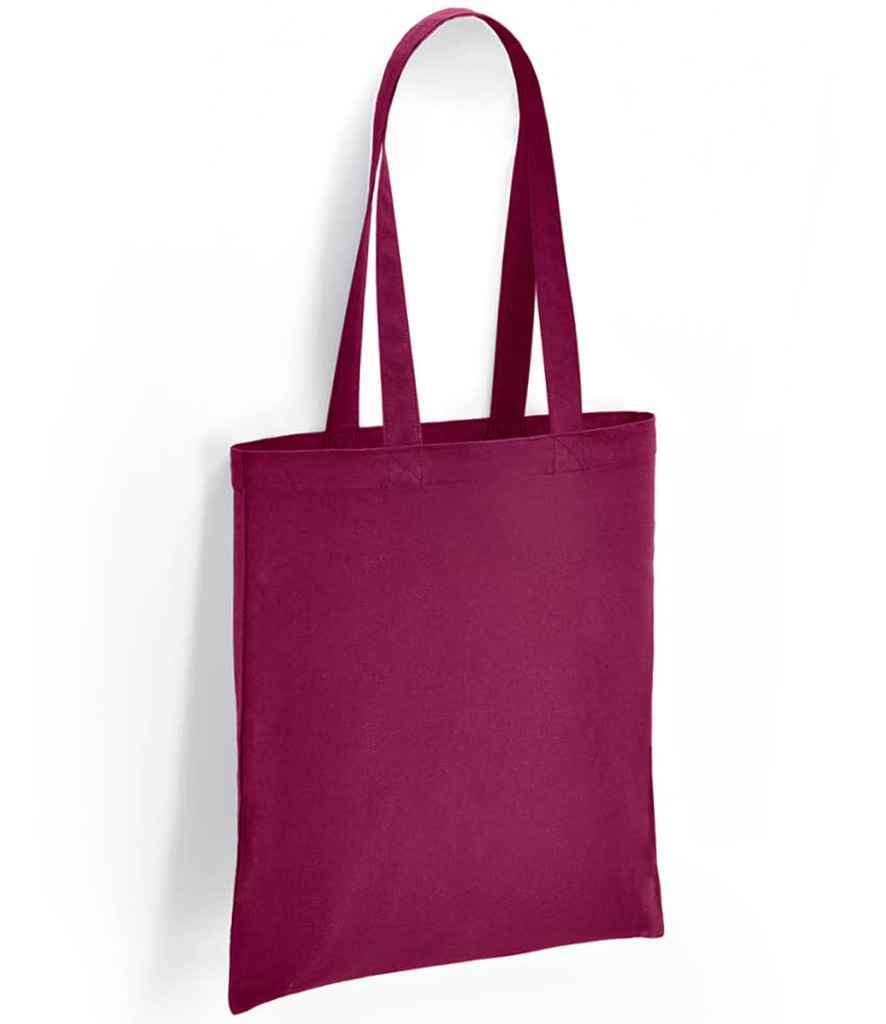 Brand Lab Cotton Long Handle Shopper in ONE Burgundy by Brand Lab — Custom branded clothing by Print Press, featuring premium embroidery produced in our specialist print lab in the UK.