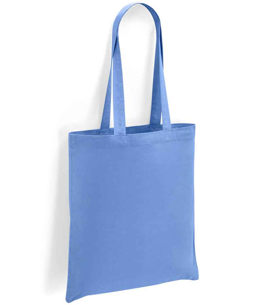 Brand Lab Cotton Long Handle Shopper in ONE Denim by Brand Lab — Custom branded clothing by Print Press, featuring premium embroidery produced in our specialist print lab in the UK.