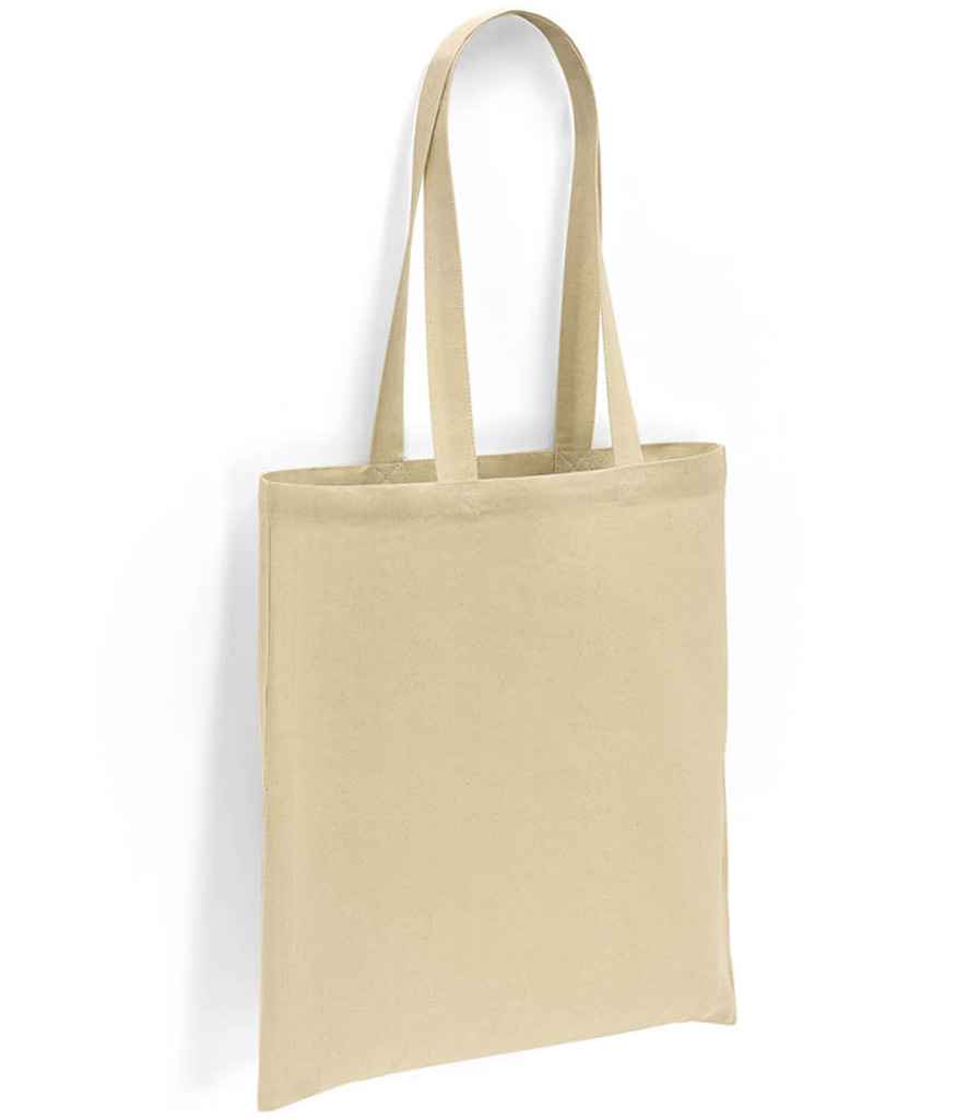 Brand Lab Cotton Long Handle Shopper in ONE Natural by Brand Lab — Custom branded clothing by Print Press, featuring premium embroidery produced in our specialist print lab in the UK.