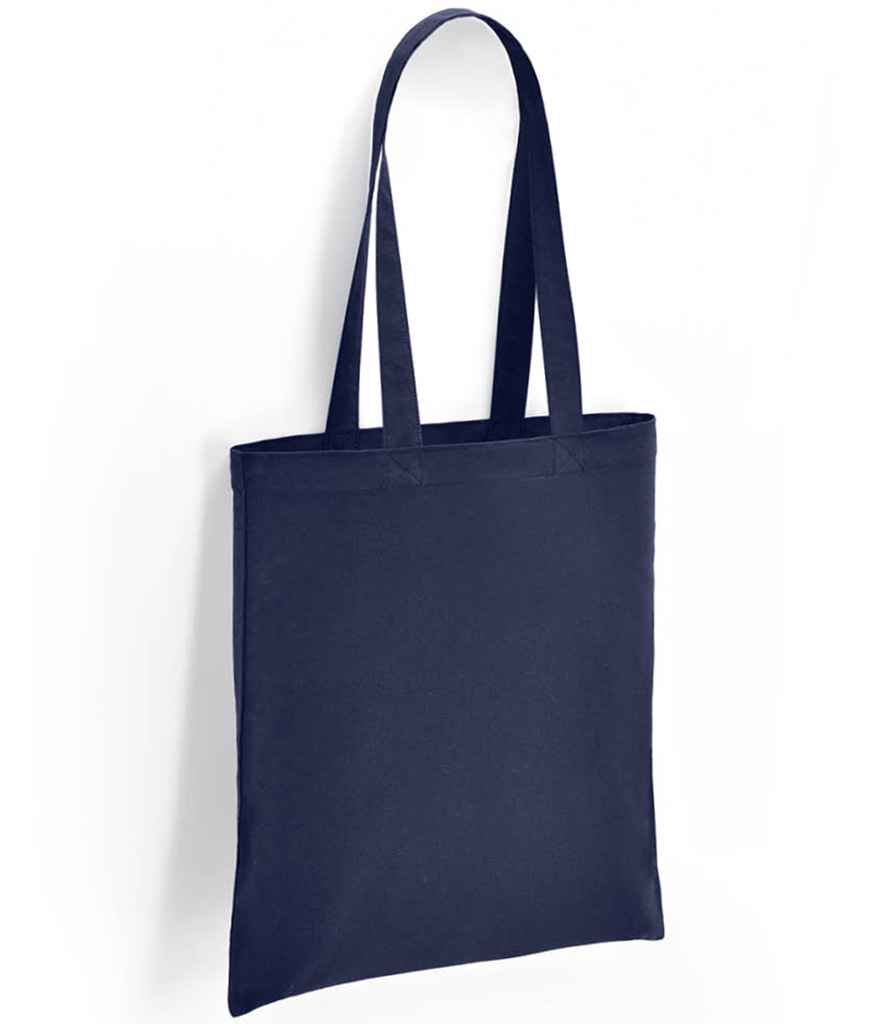 Brand Lab Cotton Long Handle Shopper in ONE Navy by Brand Lab — Custom branded clothing by Print Press, featuring premium embroidery produced in our specialist print lab in the UK.