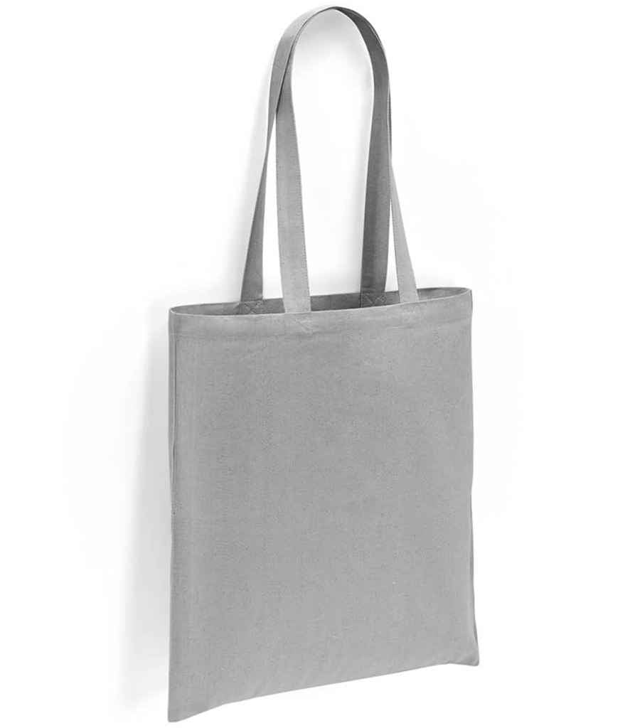 Brand Lab Cotton Long Handle Shopper in ONE Silver by Brand Lab — Custom branded clothing by Print Press, featuring premium embroidery produced in our specialist print lab in the UK.