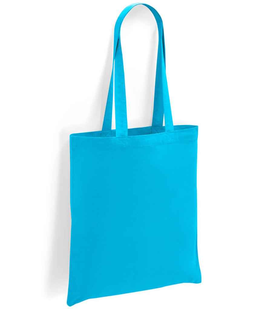 Brand Lab Cotton Long Handle Shopper in ONE Turquoise by Brand Lab — Custom branded clothing by Print Press, featuring premium embroidery produced in our specialist print lab in the UK.