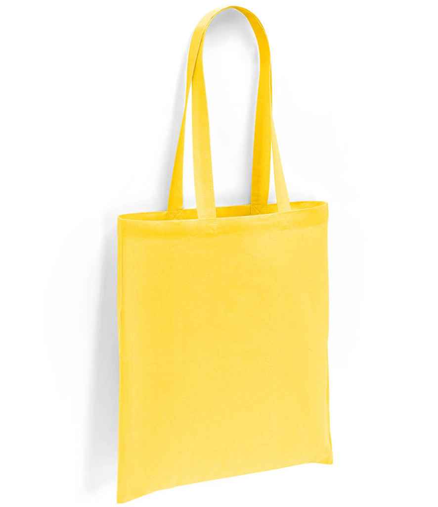 Brand Lab Cotton Long Handle Shopper in ONE Yellow by Brand Lab — Custom branded clothing by Print Press, featuring premium embroidery produced in our specialist print lab in the UK.