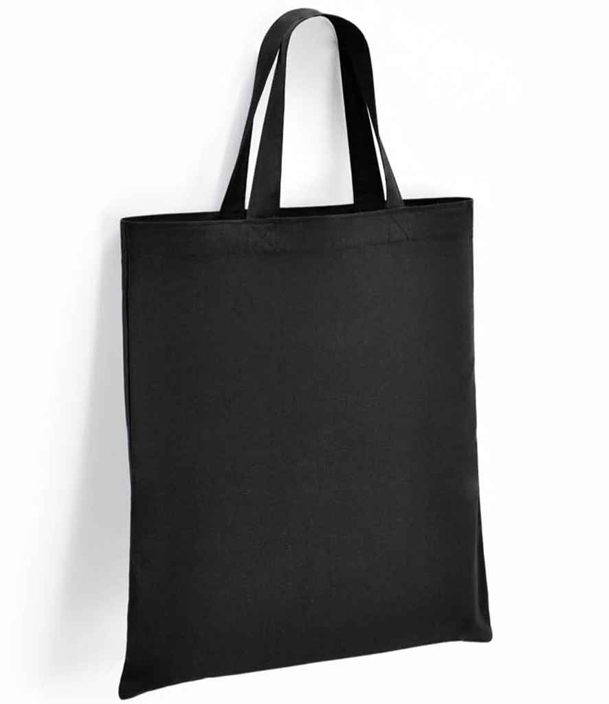 Brand Lab Cotton Short Handle Shopper in ONE Black by Brand Lab — Custom branded clothing by Print Press, featuring premium embroidery produced in our specialist print lab in the UK.
