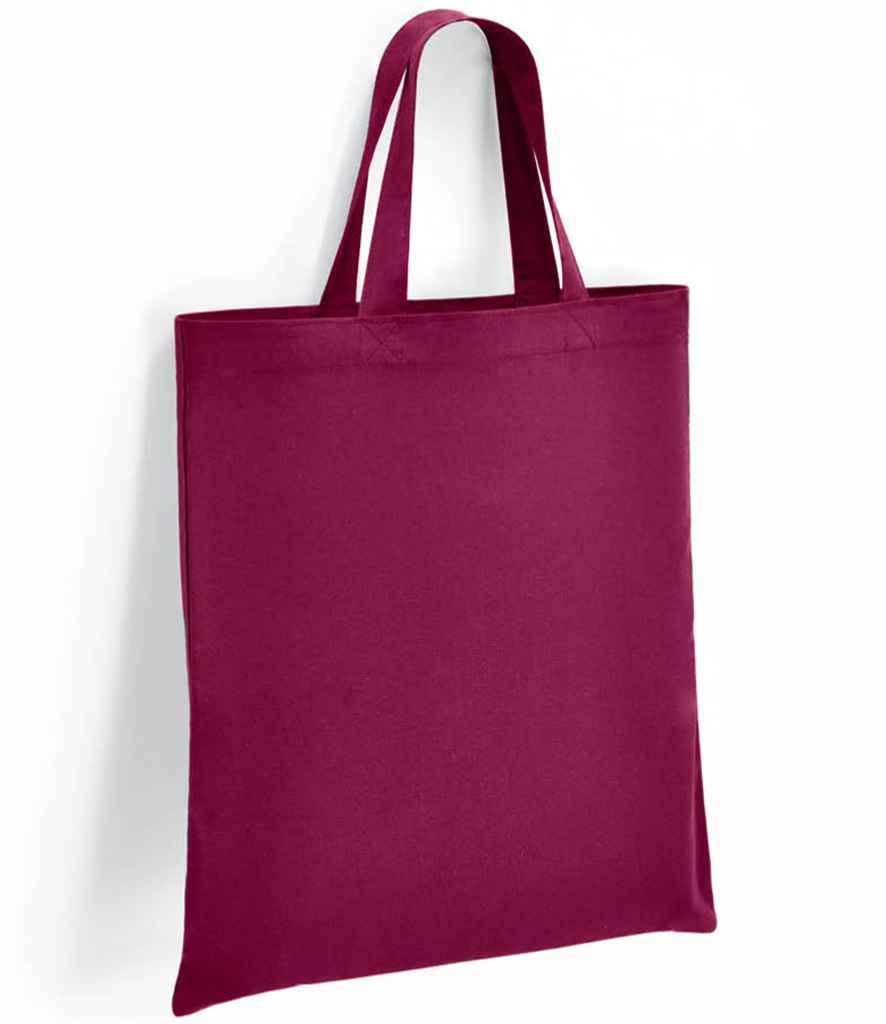 Brand Lab Cotton Short Handle Shopper in ONE Burgundy by Brand Lab — Custom branded clothing by Print Press, featuring premium embroidery produced in our specialist print lab in the UK.