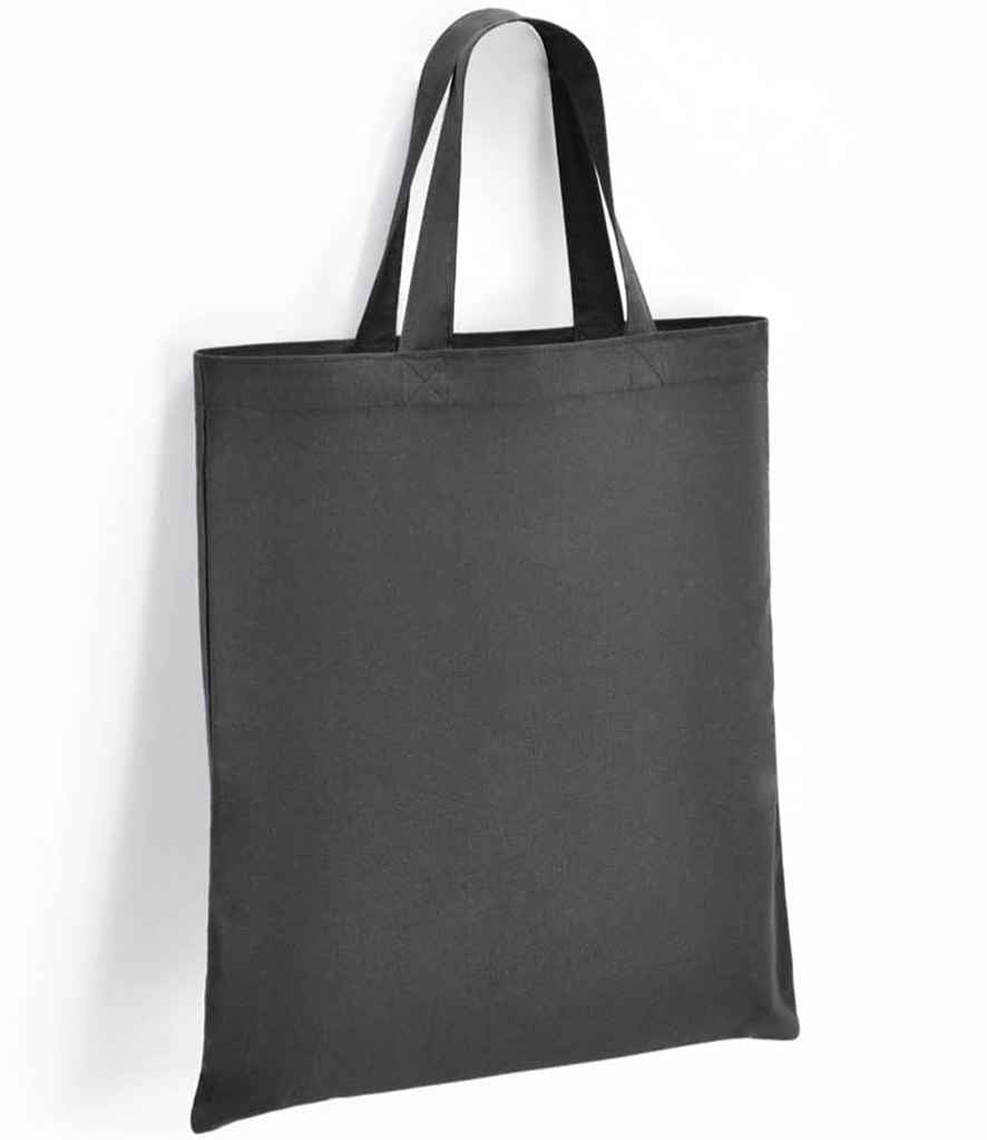 Brand Lab Cotton Short Handle Shopper in ONE Charcoal by Brand Lab — Custom branded clothing by Print Press, featuring premium embroidery produced in our specialist print lab in the UK.