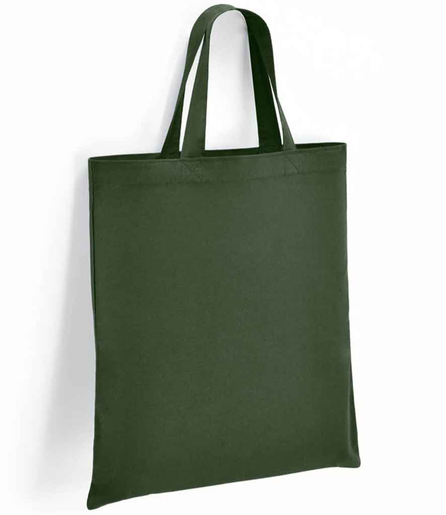 Brand Lab Cotton Short Handle Shopper in ONE Forest Green by Brand Lab — Custom branded clothing by Print Press, featuring premium embroidery produced in our specialist print lab in the UK.