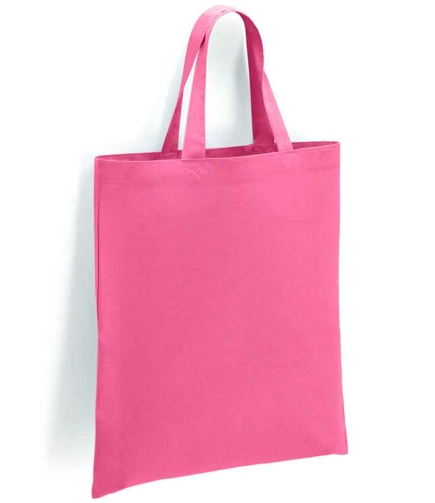 Brand Lab Cotton Short Handle Shopper in ONE Fuchsia by Brand Lab — Custom branded clothing by Print Press, featuring premium embroidery produced in our specialist print lab in the UK.