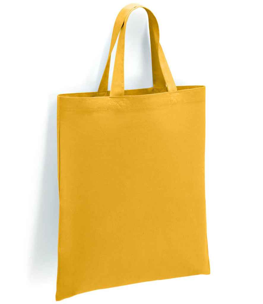 Brand Lab Cotton Short Handle Shopper in ONE Mustard by Brand Lab — Custom branded clothing by Print Press, featuring premium embroidery produced in our specialist print lab in the UK.