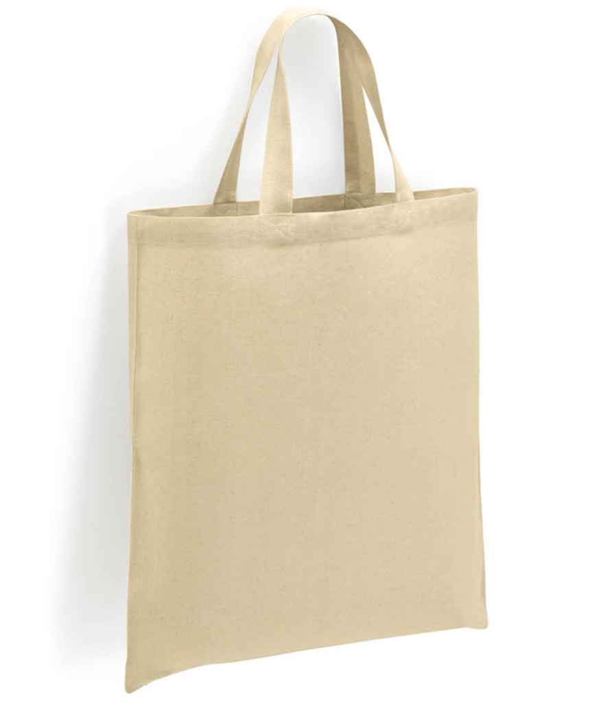 Brand Lab Cotton Short Handle Shopper in ONE Natural by Brand Lab — Custom branded clothing by Print Press, featuring premium embroidery produced in our specialist print lab in the UK.