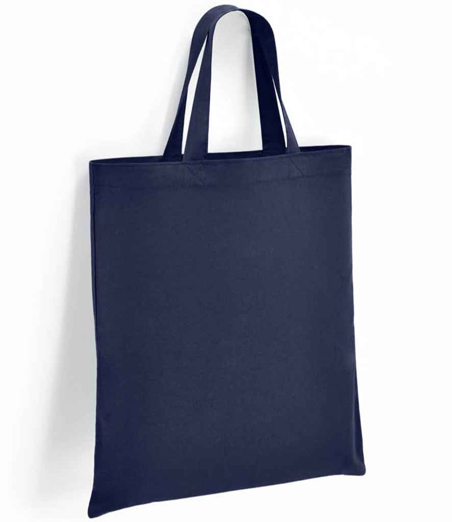 Brand Lab Cotton Short Handle Shopper in ONE Navy by Brand Lab — Custom branded clothing by Print Press, featuring premium embroidery produced in our specialist print lab in the UK.