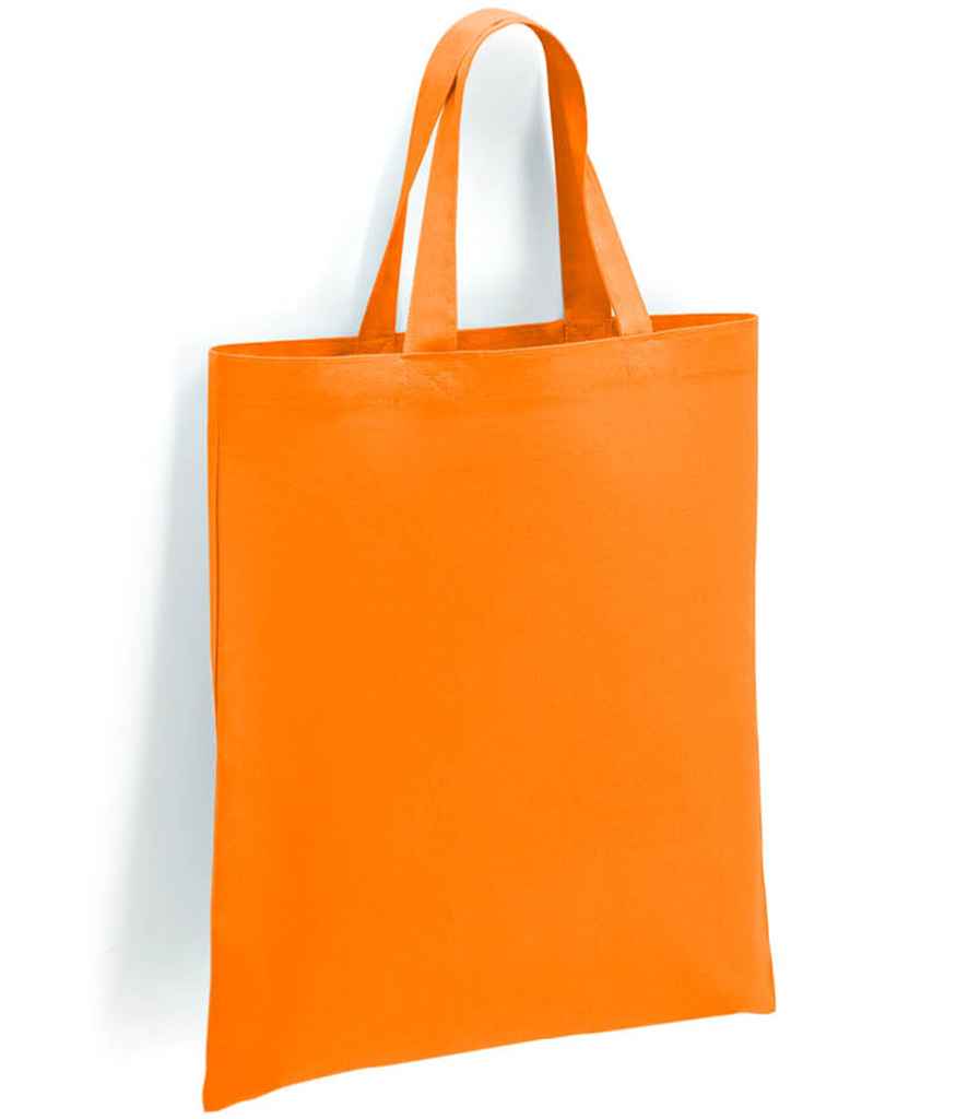 Brand Lab Cotton Short Handle Shopper in ONE Orange by Brand Lab — Custom branded clothing by Print Press, featuring premium embroidery produced in our specialist print lab in the UK.