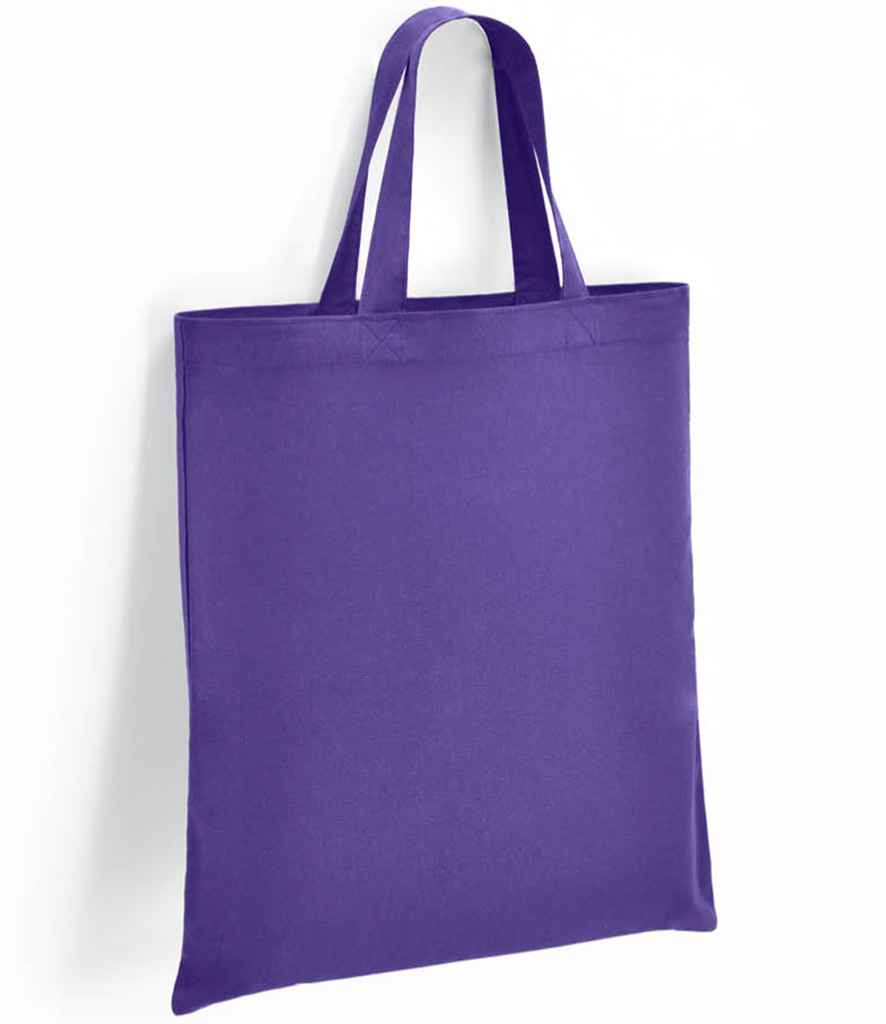 Brand Lab Cotton Short Handle Shopper in ONE Purple by Brand Lab — Custom branded clothing by Print Press, featuring premium embroidery produced in our specialist print lab in the UK.