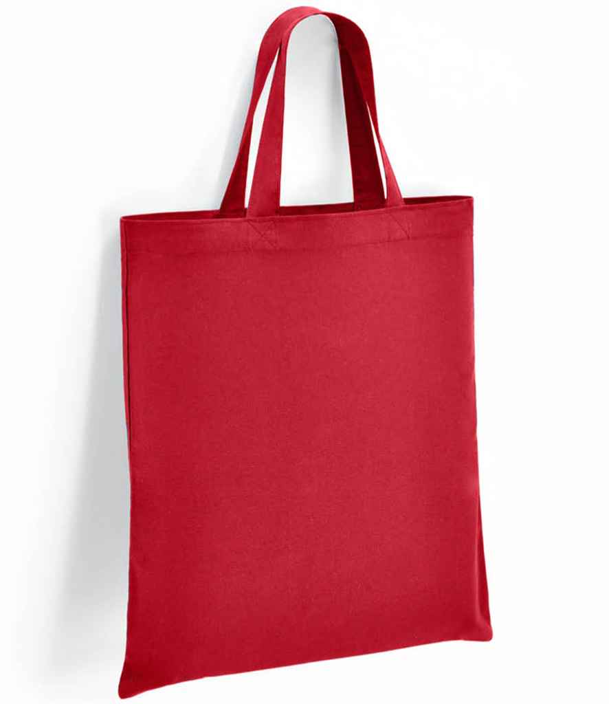 Brand Lab Cotton Short Handle Shopper in ONE Red by Brand Lab — Custom branded clothing by Print Press, featuring premium embroidery produced in our specialist print lab in the UK.