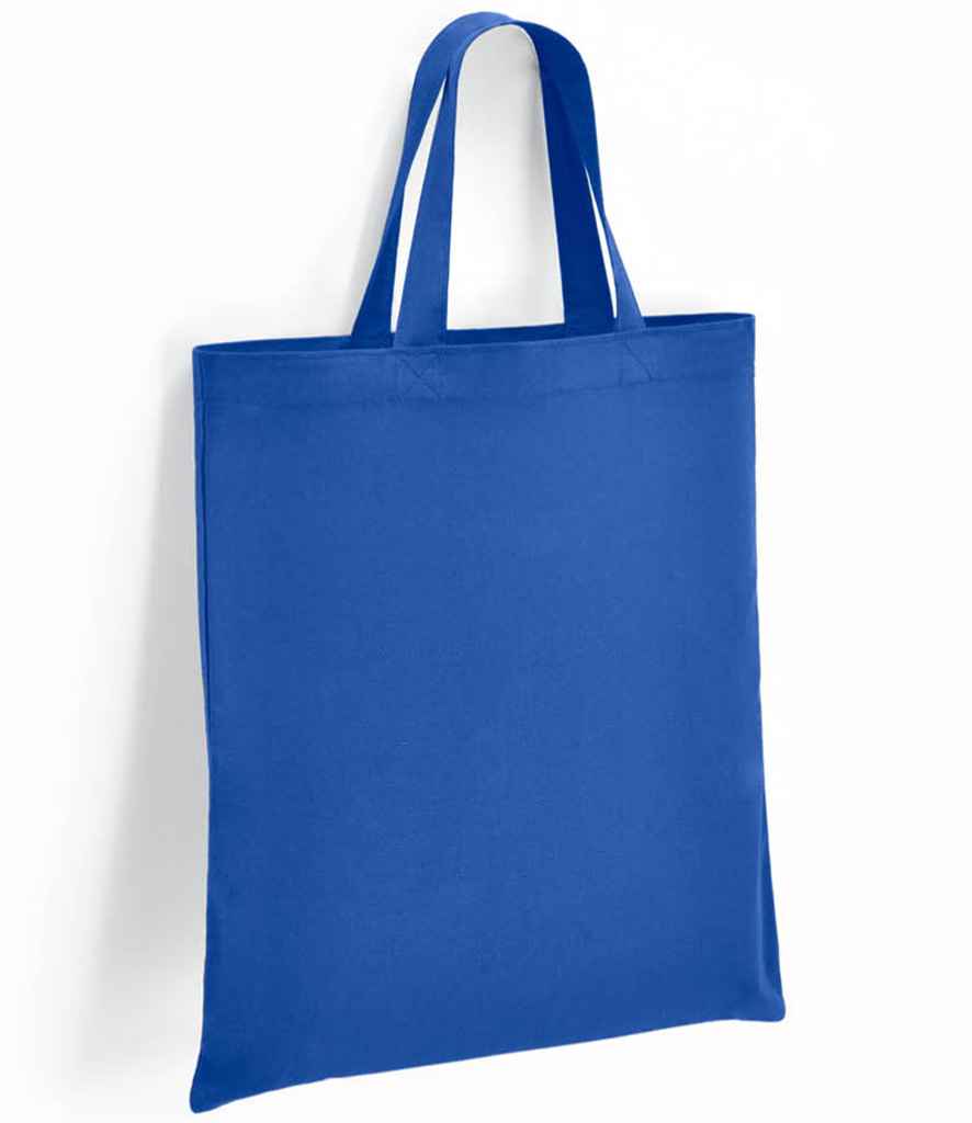 Brand Lab Cotton Short Handle Shopper in ONE Royal Blue by Brand Lab — Custom branded clothing by Print Press, featuring premium embroidery produced in our specialist print lab in the UK.