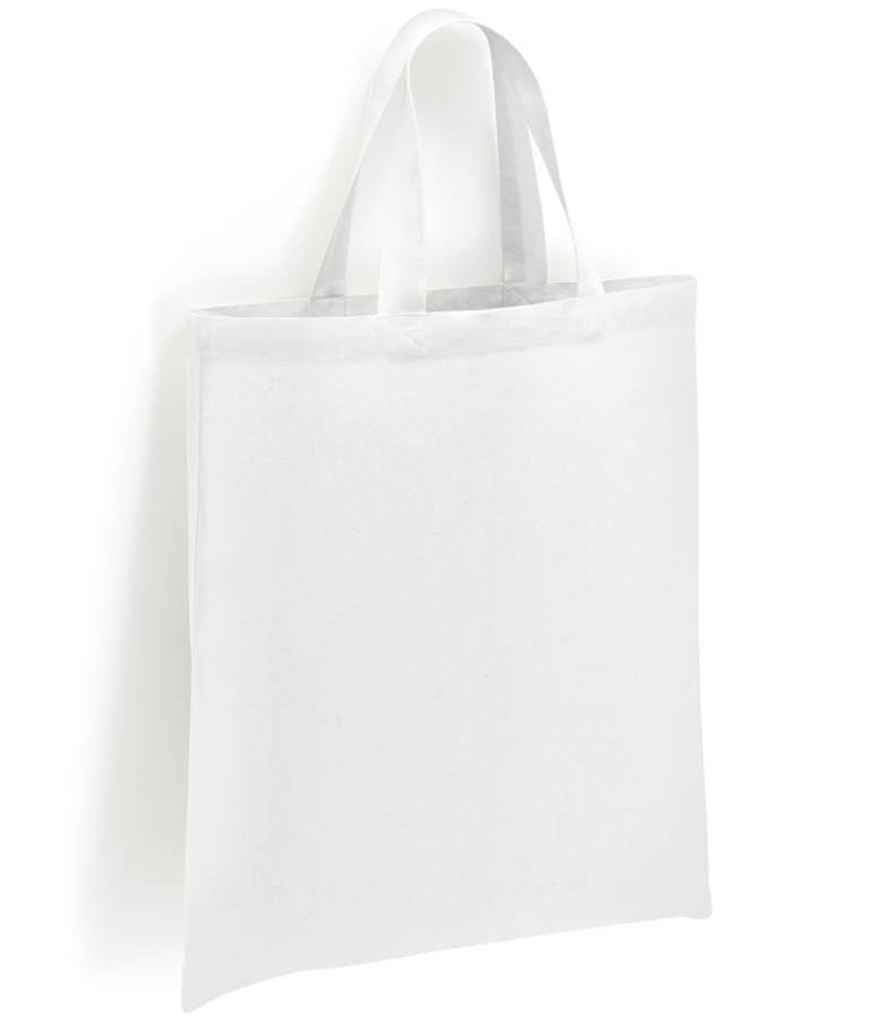 Brand Lab Cotton Short Handle Shopper in ONE White by Brand Lab — Custom branded clothing by Print Press, featuring premium embroidery produced in our specialist print lab in the UK.