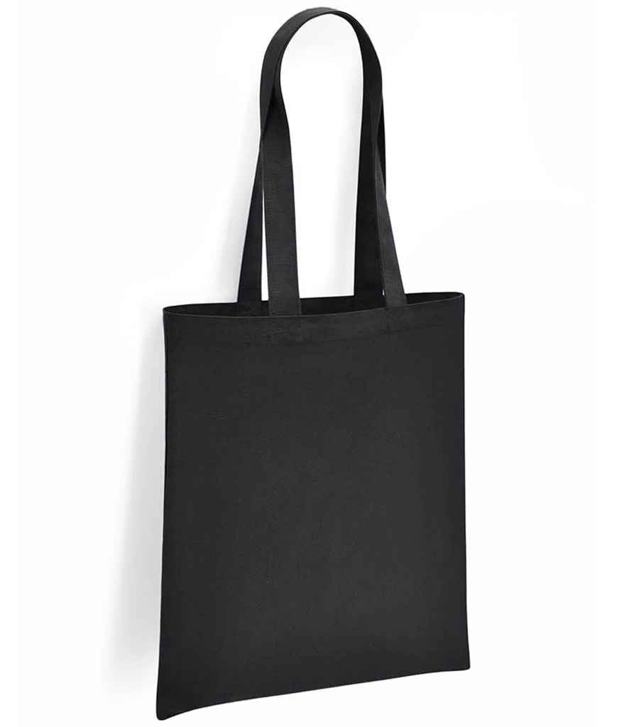 Brand Lab Organic Cotton Long Handle Shopper in ONE Black by Brand Lab — Custom branded clothing by Print Press, featuring premium embroidery produced in our specialist print lab in the UK.