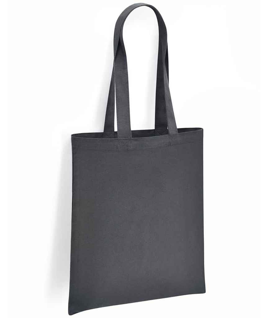 Brand Lab Organic Cotton Long Handle Shopper in ONE Charcoal by Brand Lab — Custom branded clothing by Print Press, featuring premium embroidery produced in our specialist print lab in the UK.