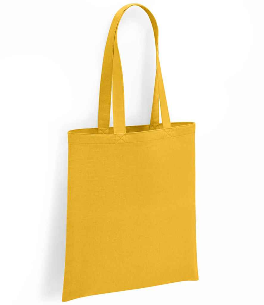 Brand Lab Organic Cotton Long Handle Shopper in ONE Mustard by Brand Lab — Custom branded clothing by Print Press, featuring premium embroidery produced in our specialist print lab in the UK.