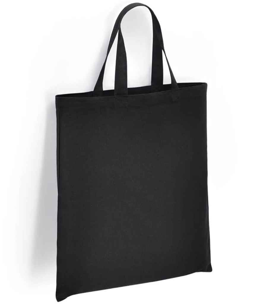 Brand Lab Organic Cotton Short Handle Shopper in ONE Black by Brand Lab — Custom branded clothing by Print Press, featuring premium embroidery produced in our specialist print lab in the UK.