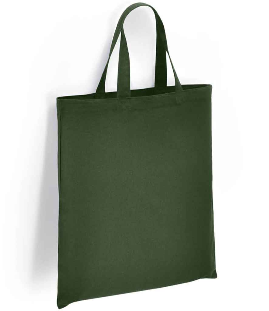 Brand Lab Organic Cotton Short Handle Shopper in ONE Forest Green by Brand Lab — Custom branded clothing by Print Press, featuring premium embroidery produced in our specialist print lab in the UK.