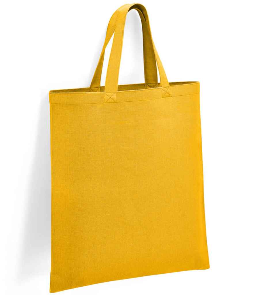 Brand Lab Organic Cotton Short Handle Shopper in ONE Mustard by Brand Lab — Custom branded clothing by Print Press, featuring premium embroidery produced in our specialist print lab in the UK.