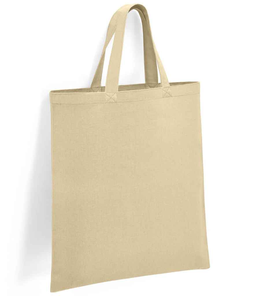Brand Lab Organic Cotton Short Handle Shopper in ONE Natural by Brand Lab — Custom branded clothing by Print Press, featuring premium embroidery produced in our specialist print lab in the UK.