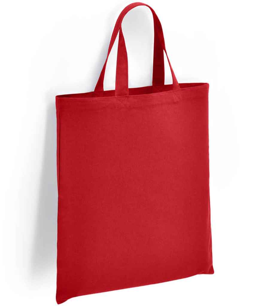 Brand Lab Organic Cotton Short Handle Shopper in ONE Red by Brand Lab — Custom branded clothing by Print Press, featuring premium embroidery produced in our specialist print lab in the UK.