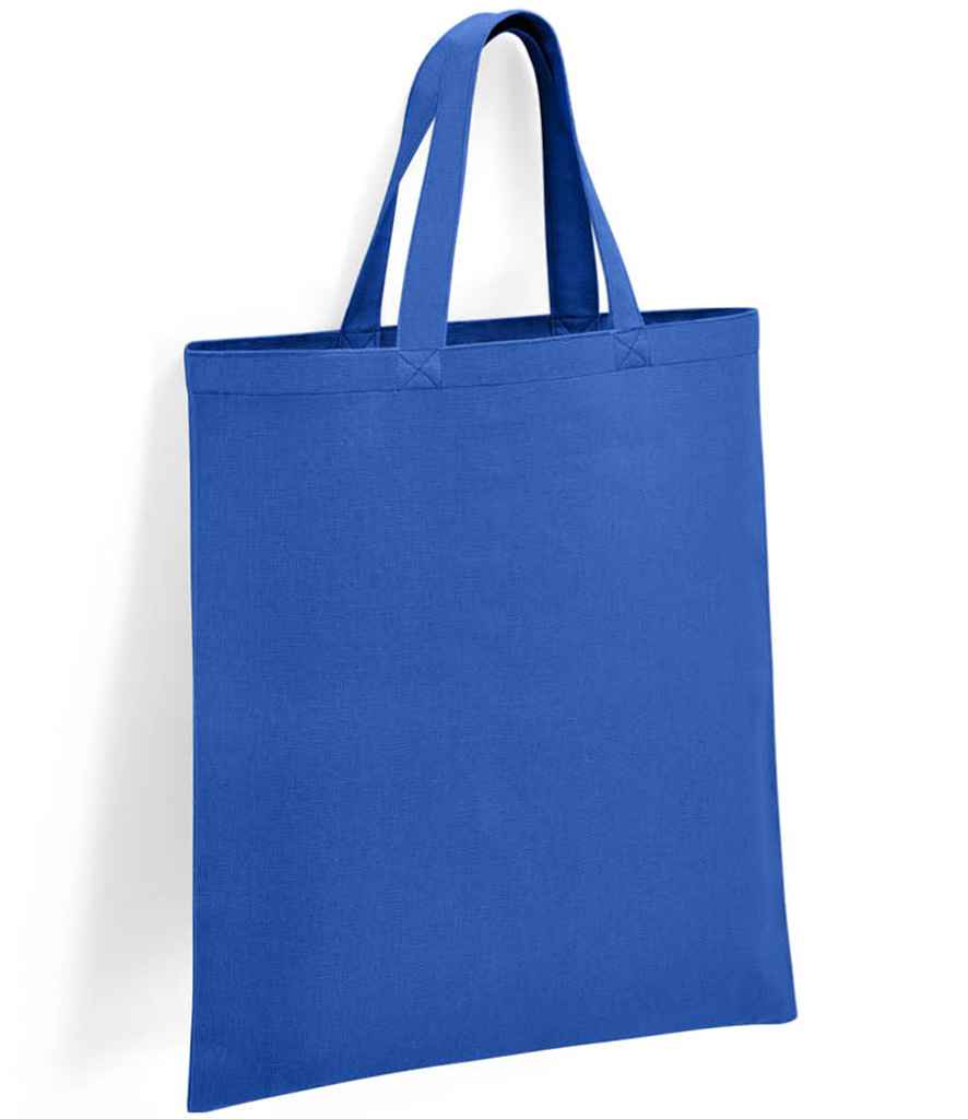 Brand Lab Organic Cotton Short Handle Shopper in ONE Royal Blue by Brand Lab — Custom branded clothing by Print Press, featuring premium embroidery produced in our specialist print lab in the UK.