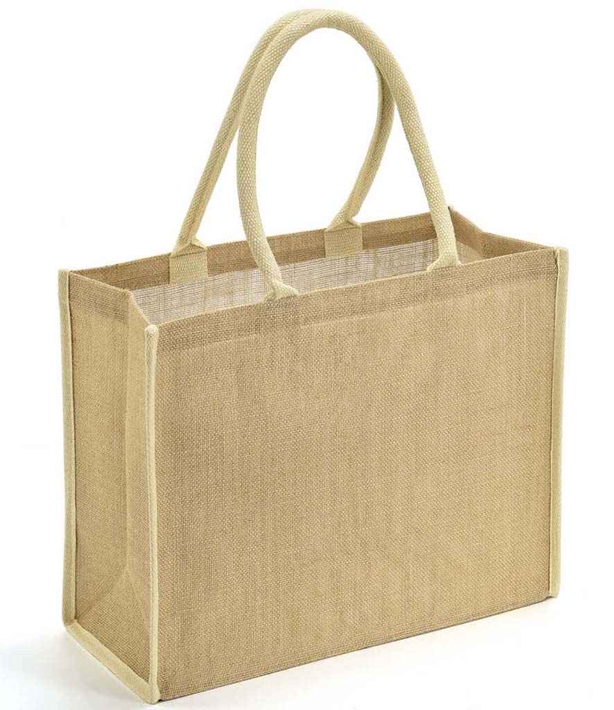 Brand Lab Jute Tipped Shopper in ONE Natural Cream by Brand Lab — Custom branded clothing by Print Press, featuring premium embroidery produced in our specialist print lab in the UK.