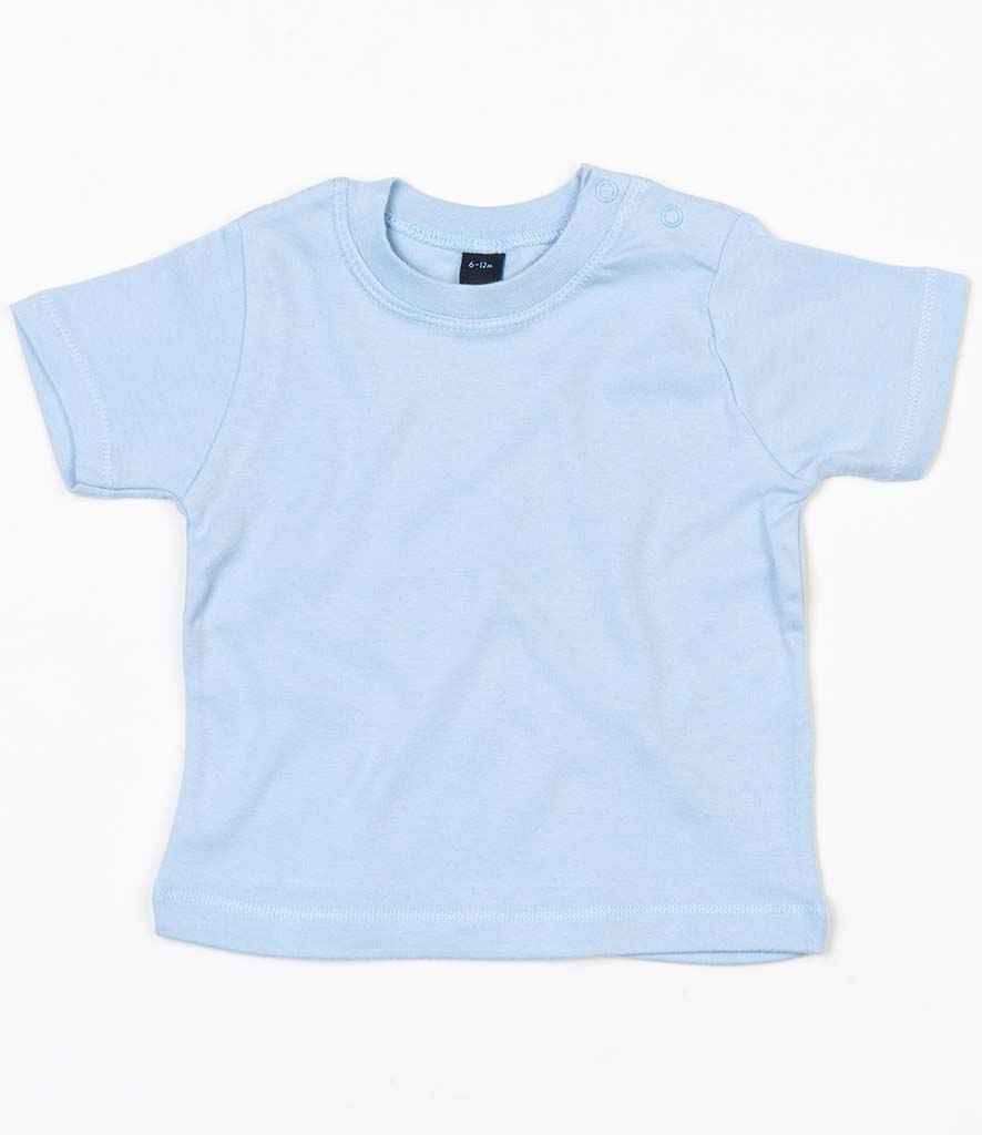 BabyBugz Baby T-Shirt in Dusty Blue by Babybugz — Custom branded clothing by Print Press, featuring premium embroidery produced in our specialist print lab in the UK.