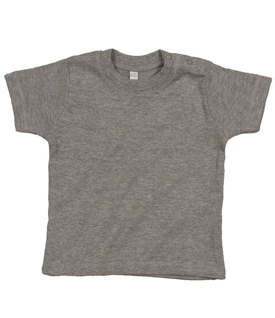 BabyBugz Baby T-Shirt in Heather Marl by Babybugz — Custom branded clothing by Print Press, featuring premium embroidery produced in our specialist print lab in the UK.
