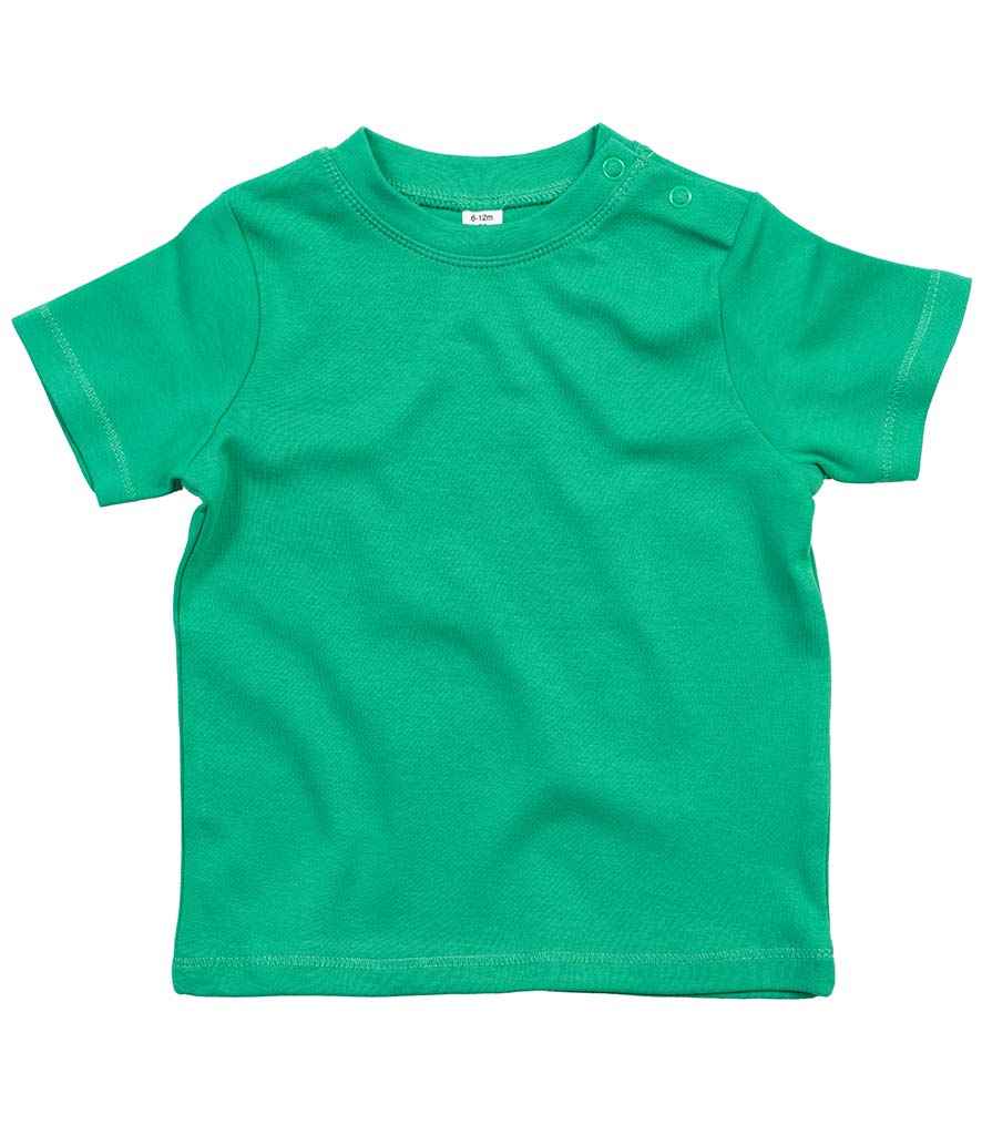 BabyBugz Baby T-Shirt in Kelly Green by Babybugz — Custom branded clothing by Print Press, featuring premium embroidery produced in our specialist print lab in the UK.