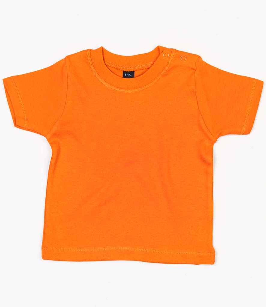 BabyBugz Baby T-Shirt in Orange by Babybugz — Custom branded clothing by Print Press, featuring premium embroidery produced in our specialist print lab in the UK.