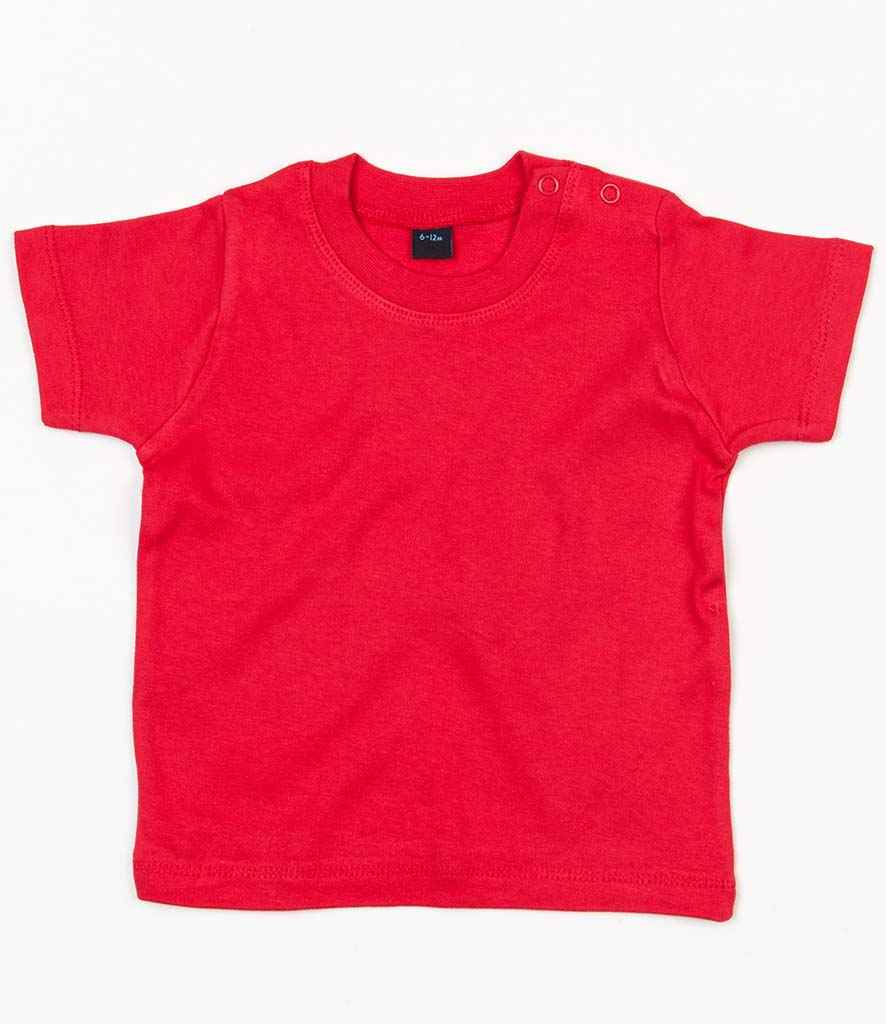 BabyBugz Baby T-Shirt in Red by Babybugz — Custom branded clothing by Print Press, featuring premium embroidery produced in our specialist print lab in the UK.